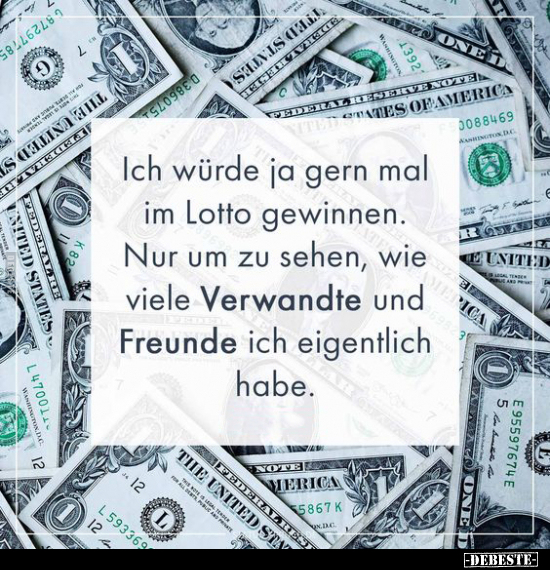 Ich würde ja gern mal im Lotto gewinnen.. - Lustige Bilder | DEBESTE.de