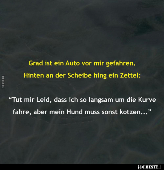 Grad ist ein Auto vor mir gefahren.. - Lustige Bilder | DEBESTE.de