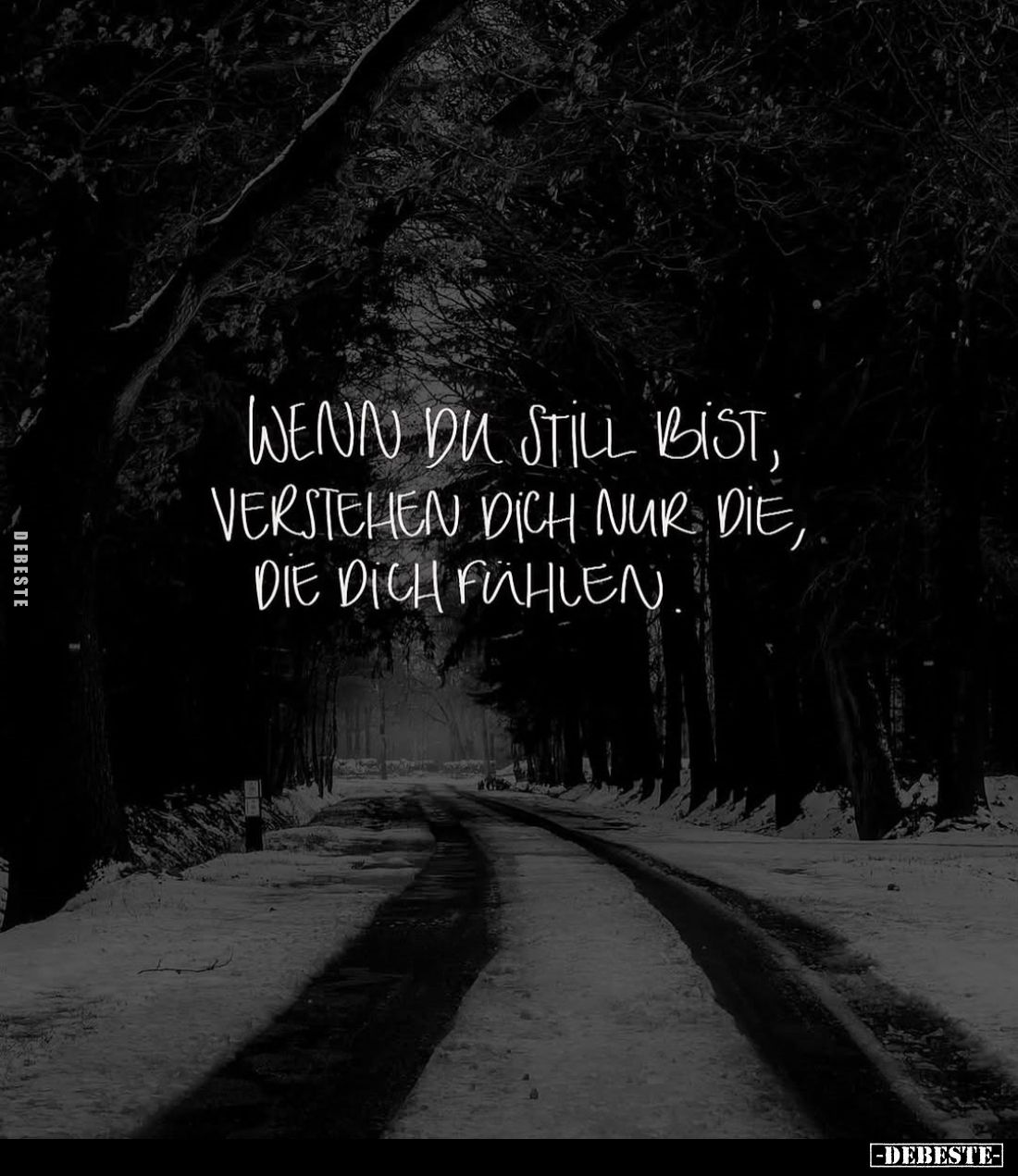 Wenn du still bist, verstehen dich nur die, die dich fühlen.