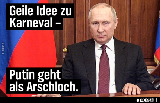 Geile Idee zu Karneval - Putin geht als Ars*chloch... - Lustige Bilder | DEBESTE.de