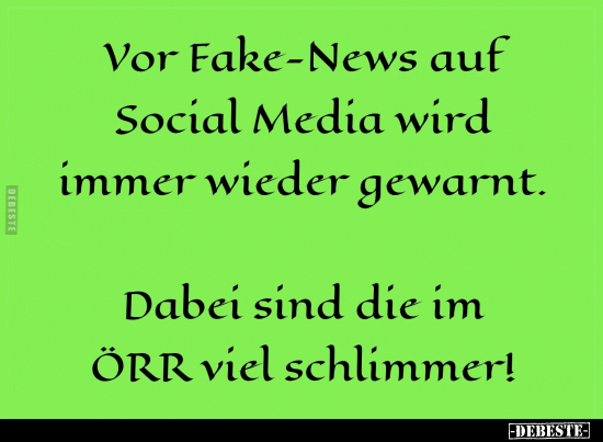 Vor Fake-News auf Social Media wird immer wieder.. - Lustige Bilder | DEBESTE.de