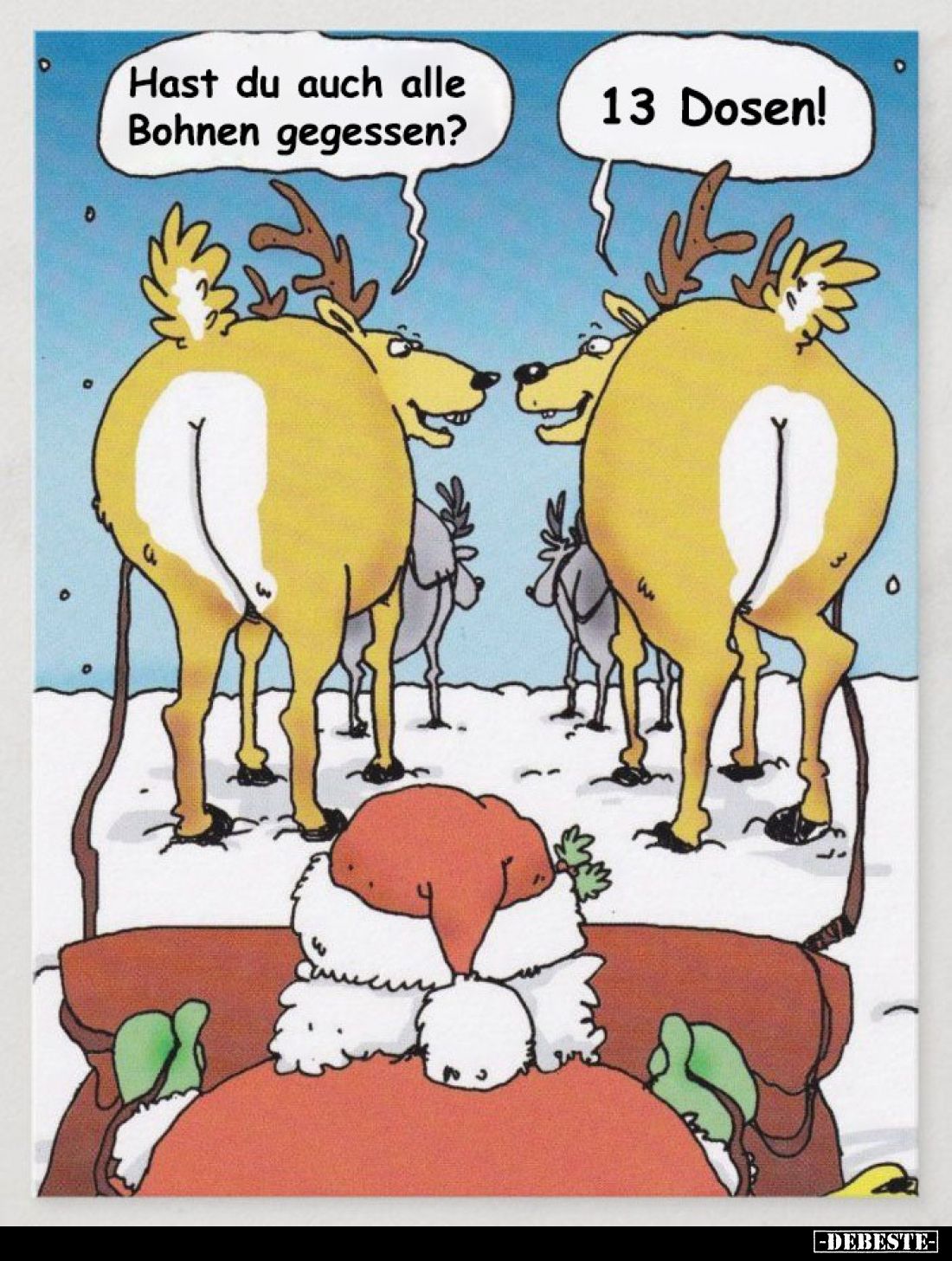 Hast du auch alle Bohnen gegessen?
-
13 Dosen!