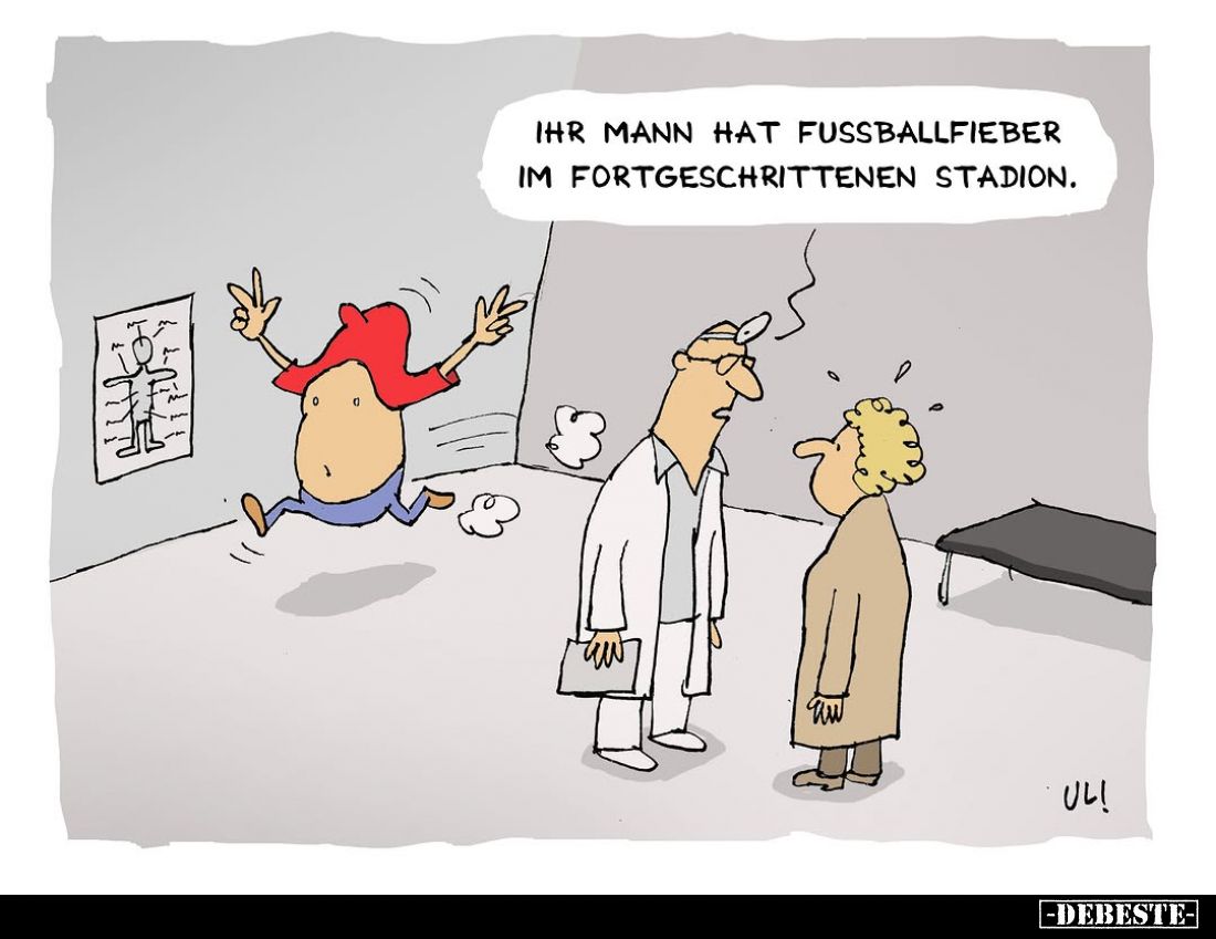 Ihr Mann hat Fussballfieber im fortgeschrittenen Stadion.