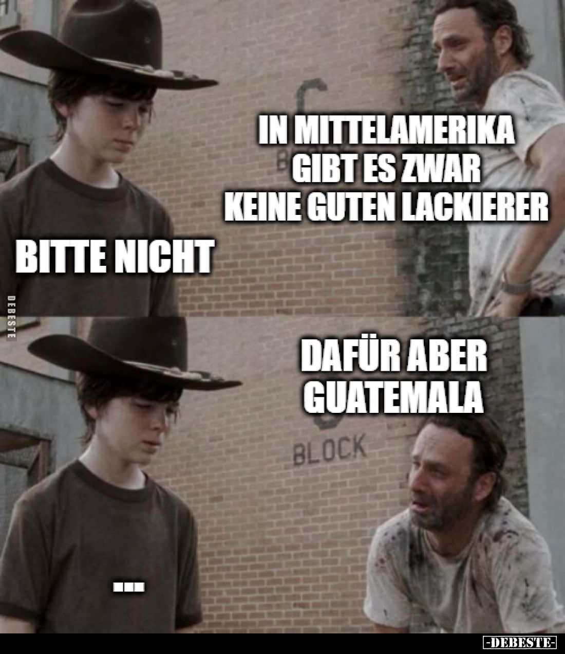 In Mittelamerika gibt es zwar keine guten Lackierer
-
Bitte nicht
-
Dafür aber Guatemala
-
...