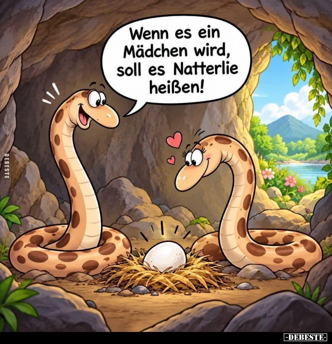 Wenn es ein Mädchen wird, soll es Natterlie heißen!