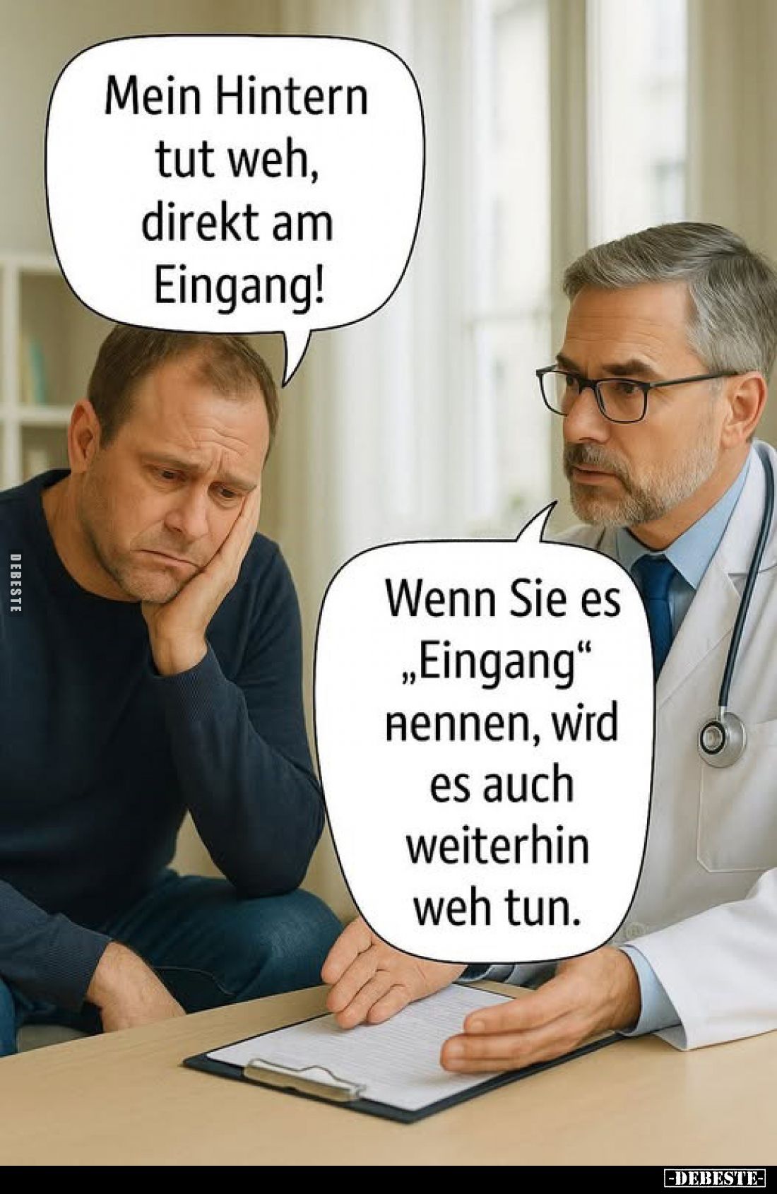 Mein Hintern tut weh, direkt am Eingang!
-
Wenn Sie es "Eingang" nennen, wrd es auch weiterhin weh tun.