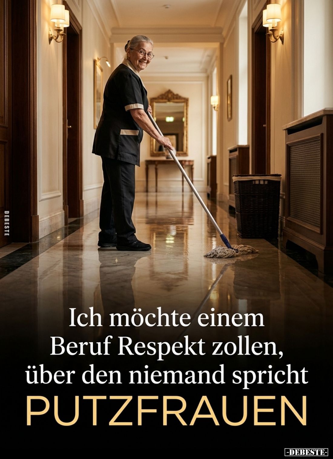 Ich möchte einem Beruf Respekt zollen, über den niemand spricht
Putzfrauen.