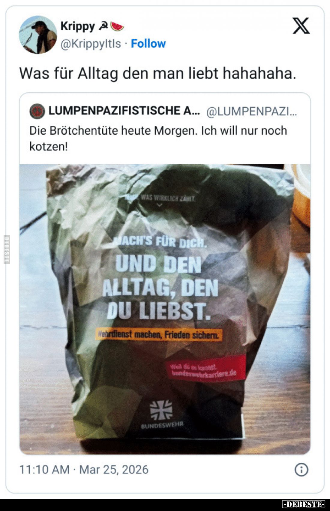 Was für Alltag den man liebt hahahaha.