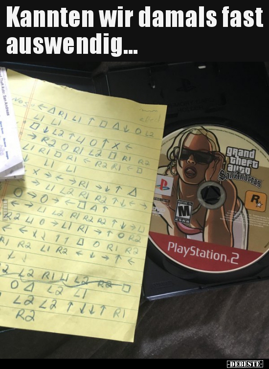 Kannten wir damals fast auswendig...