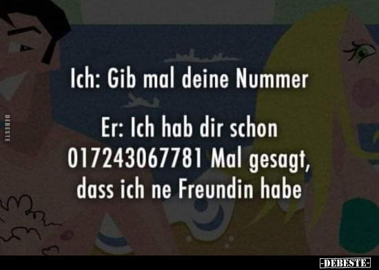 Ich: Gib mal deine Nummer.. - Lustige Bilder | DEBESTE.de