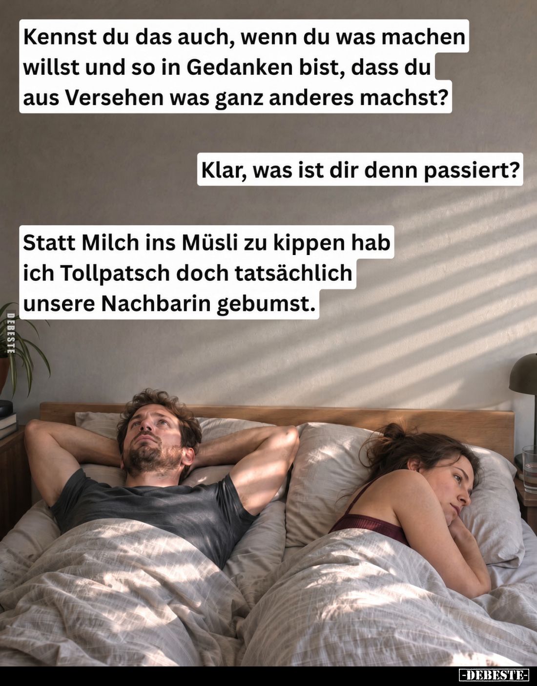 Kennst du das auch, wenn du was machen willst und so in Gedanken bist, dass du aus Versehen was ganz anderes machst?
Klar, w...