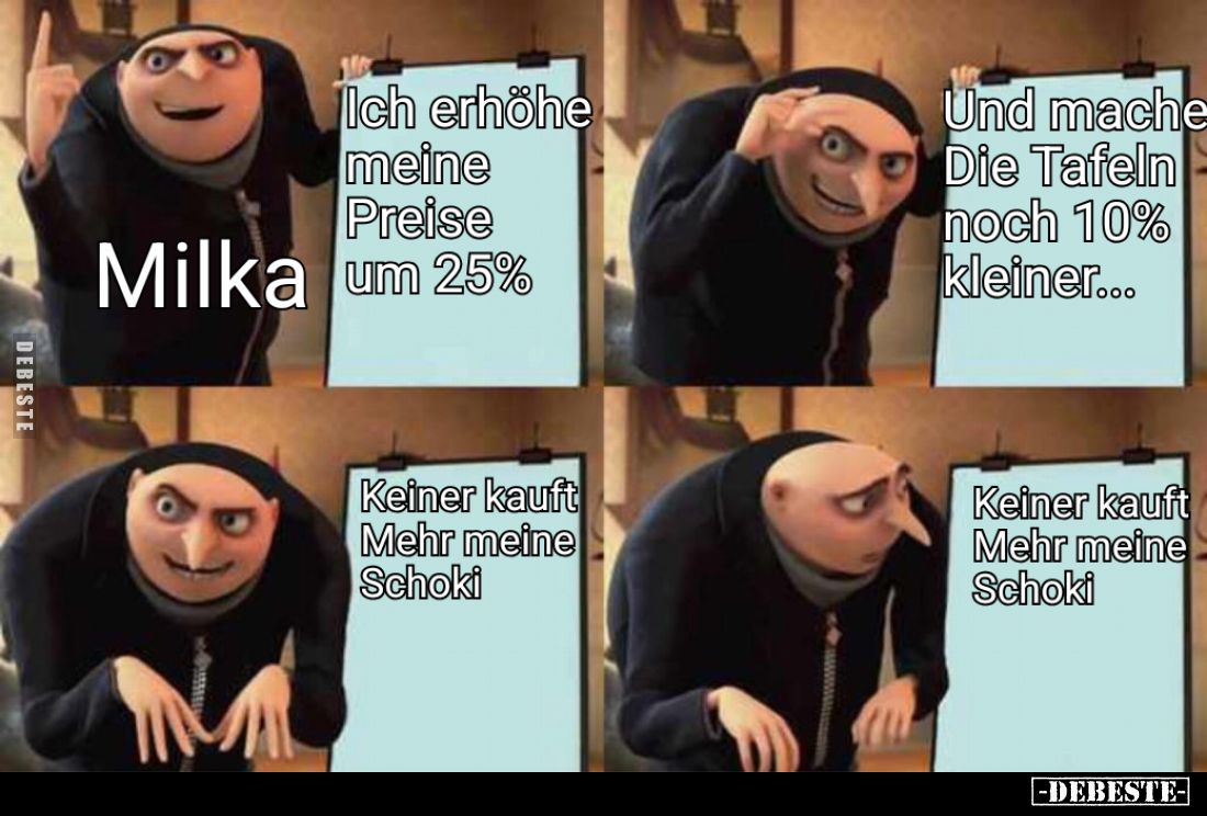 Milka: Ich erhöhe meine Preise um 25%... - Lustige Bilder | DEBESTE.de