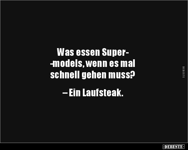 Was essen Supermodels, wenn es mal schnell gehen.. - Lustige Bilder | DEBESTE.de