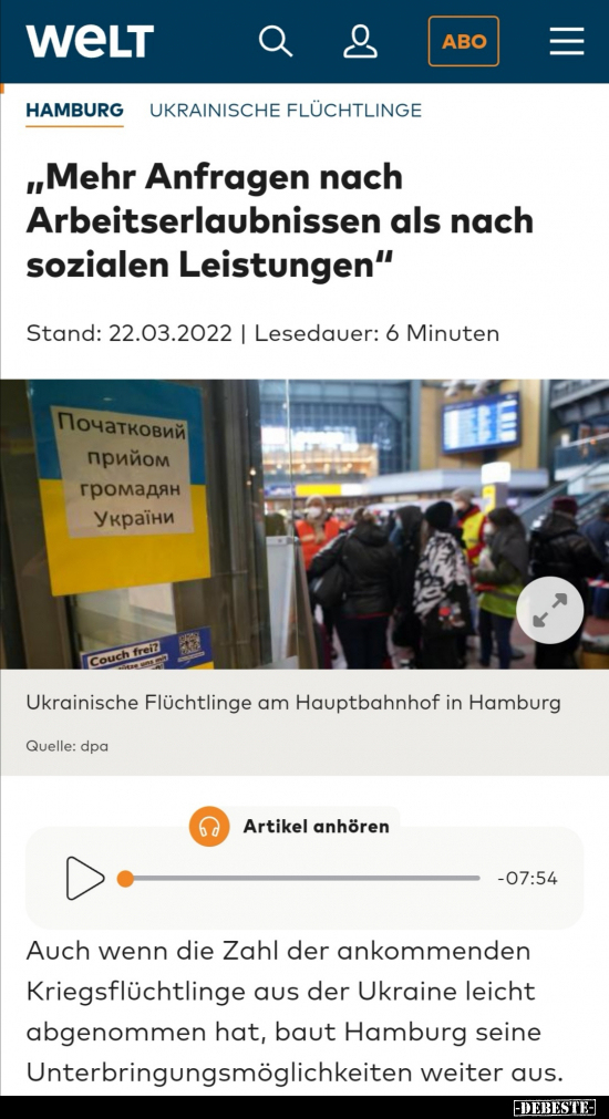 "Mehr Anfragen nach Arbeitserlaubnissen als nach sozialen.." - Lustige Bilder | DEBESTE.de