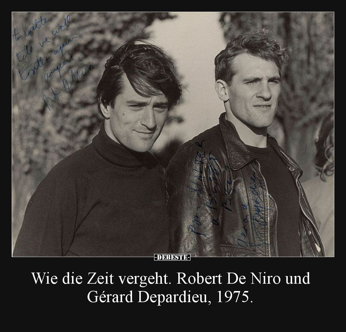 Wie die Zeit vergeht. Robert De Niro und Gérard Depardieu, 1975