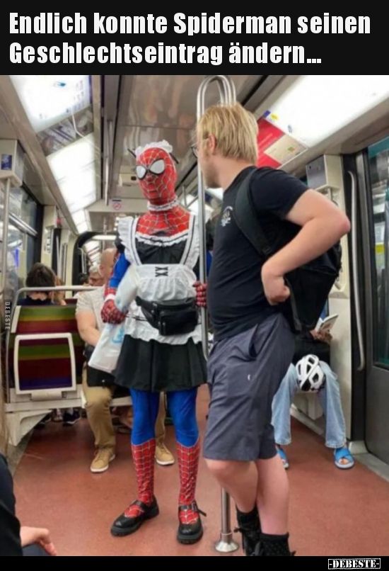 Endlich konnte Spiderman seinen Geschlechtseintrag.. - Lustige Bilder | DEBESTE.de