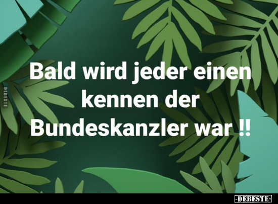 Bald wird jeder einen kennen der Bundeskanzler war !!.. - Lustige Bilder | DEBESTE.de