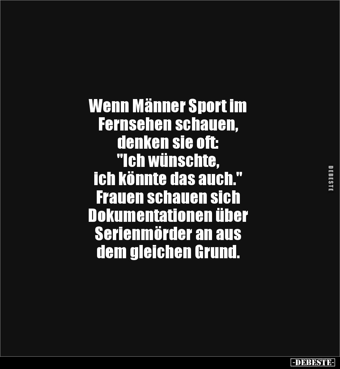 Wenn Männer Sport im Fernsehen schauen...