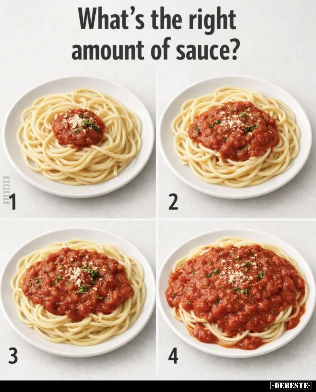 What's the right amount of sauce?