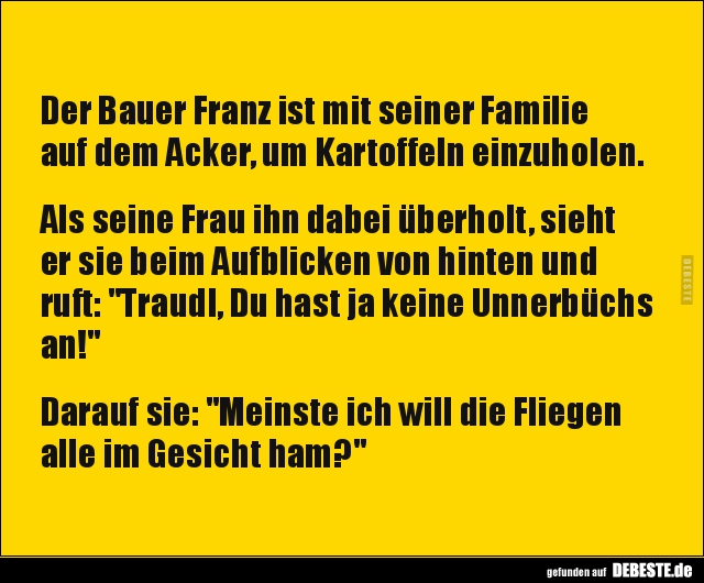 Der Bauer Franz ist mit seiner Familie auf dem Acker.. - Lustige Bilder | DEBESTE.de