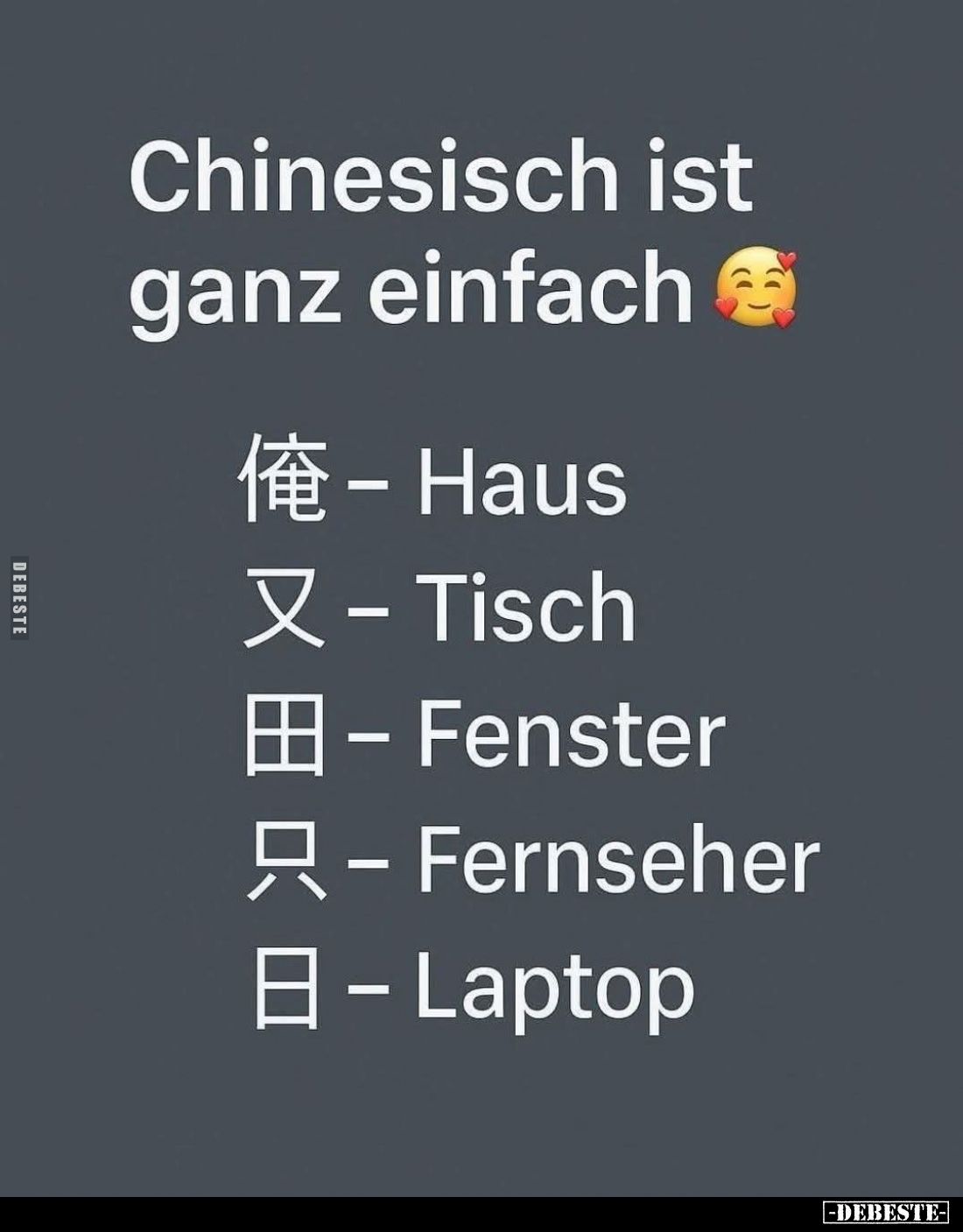 Chinesisch ist ganz einfach.