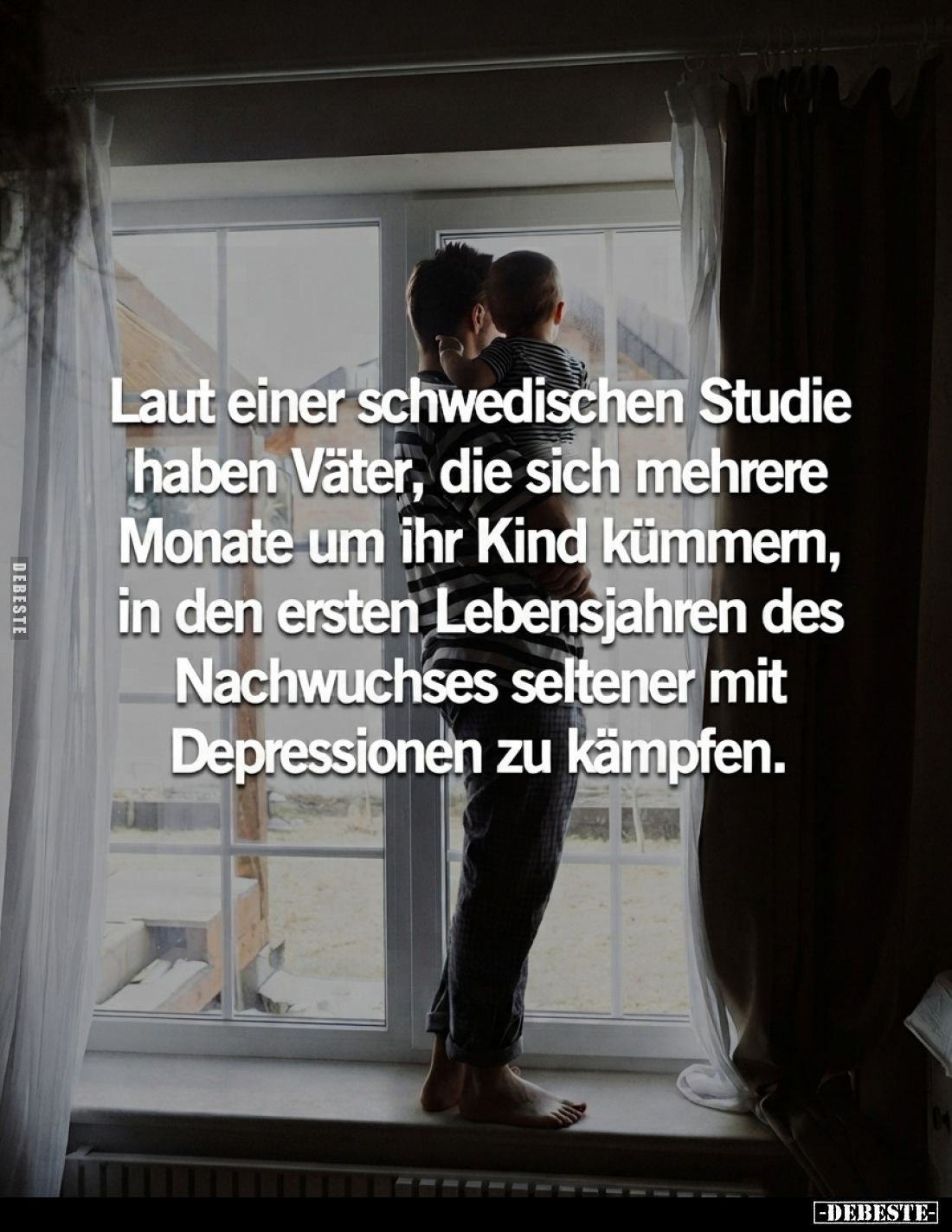Laut einer schwedischen Studie haben Väter, die sich mehrere Monate um ihr Kind kümmern, in den ersten Lebensjahren des Nachw...