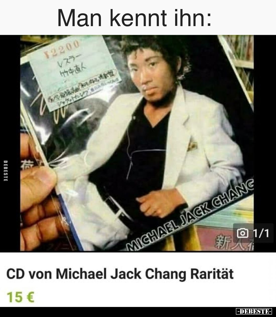 Man kennt ihn:

CD von Michael Jack Chang Rarität
15 €