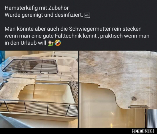 Hamsterkäfig mit Zubehör Wurde gereinigt und.. - Lustige Bilder | DEBESTE.de