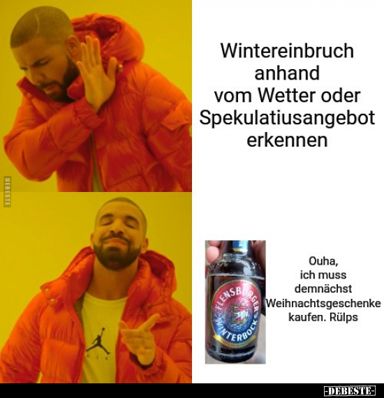 Wintereinbruch anhand vom Wetter oder Spekulatiusangebot.. - Lustige Bilder | DEBESTE.de