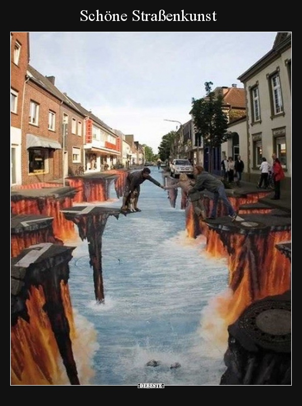 Schöne Straßenkunst..