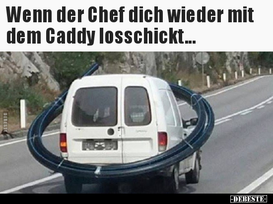 Wenn der Chef dich wieder mit dem Caddy losschickt... - Lustige Bilder | DEBESTE.de