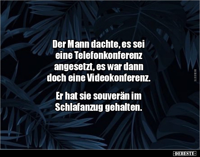 Der Mann dachte, es sei eine Telefonkonferenz.. - Lustige Bilder | DEBESTE.de
