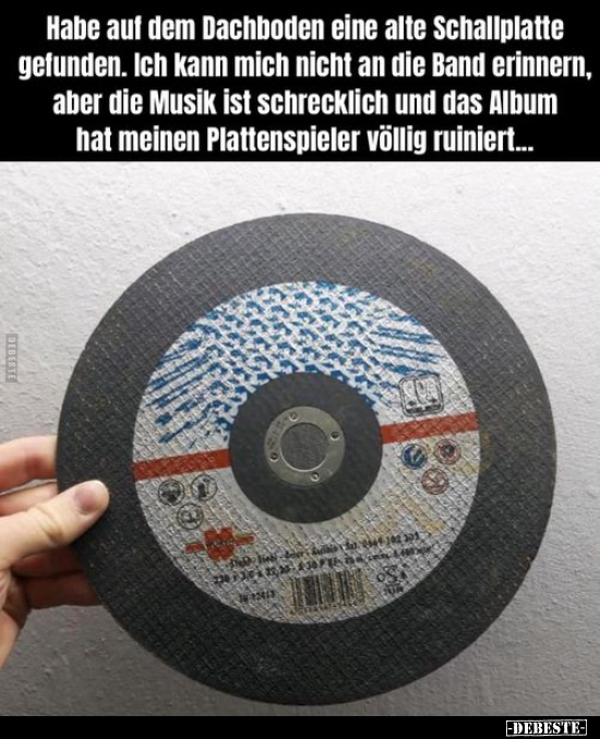 Habe auf dem Dachboden eine alte Schallplatte gefunden.. - Lustige Bilder | DEBESTE.de