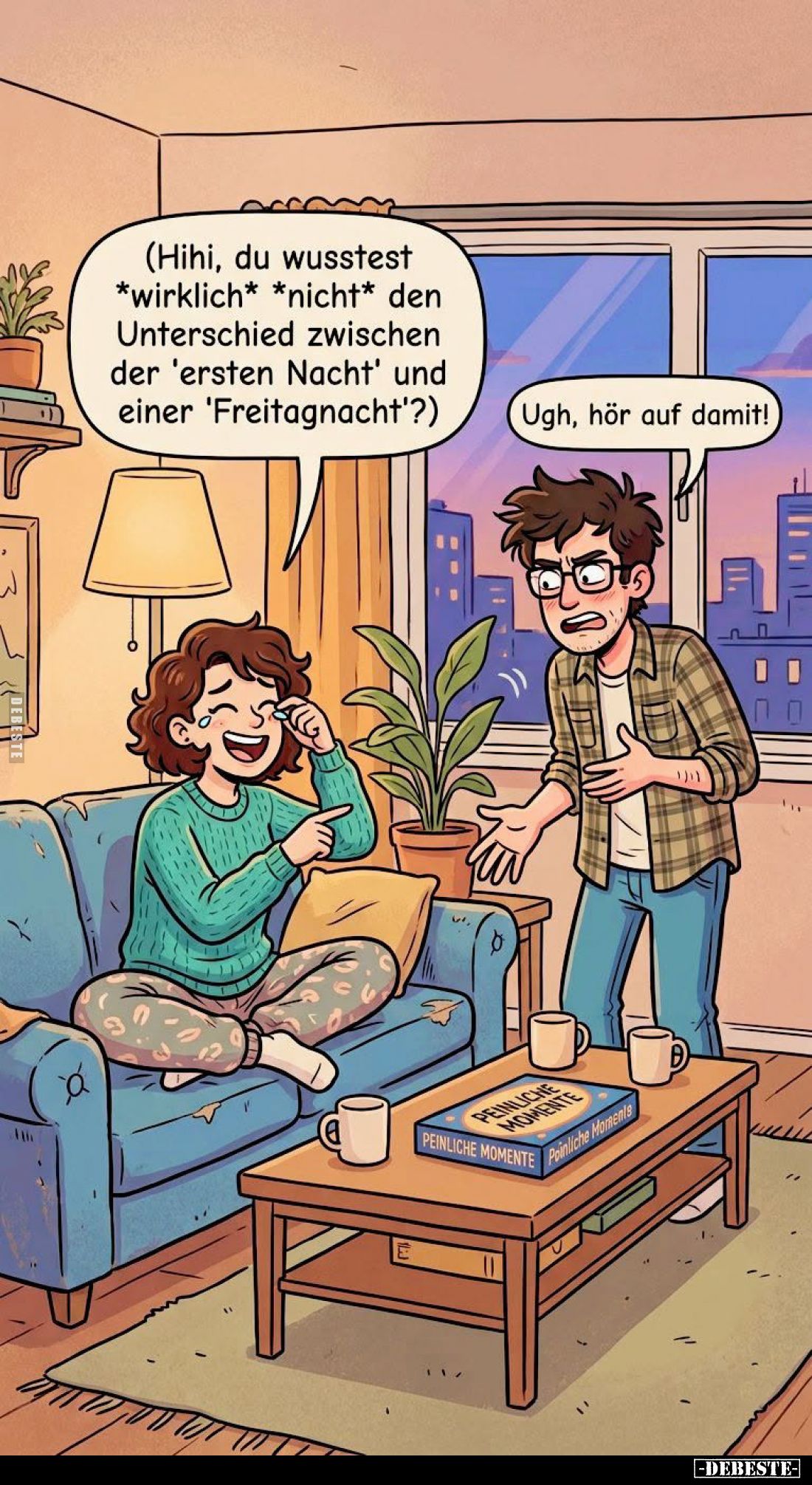 Hihi, du wusstest *wirklich* *nicht* den Unterschied zwischen der 'ersten Nacht' und einer 'Freitagnacht'?
-
Ugh, hör auf d...