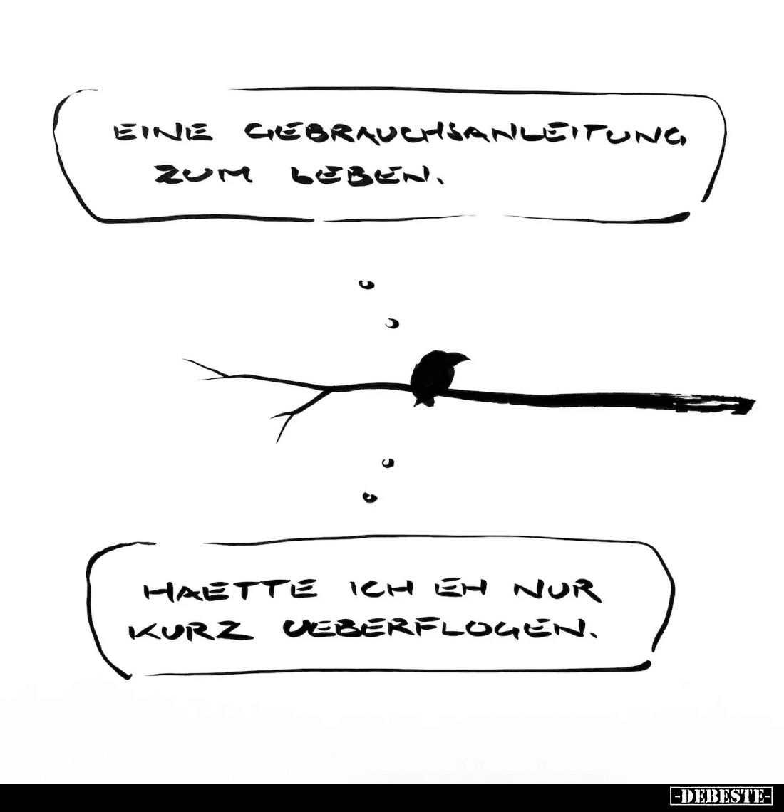 Eine Gebrauchsanleitung zum Leben.
Hätte ich eh nur kurz überflogen.