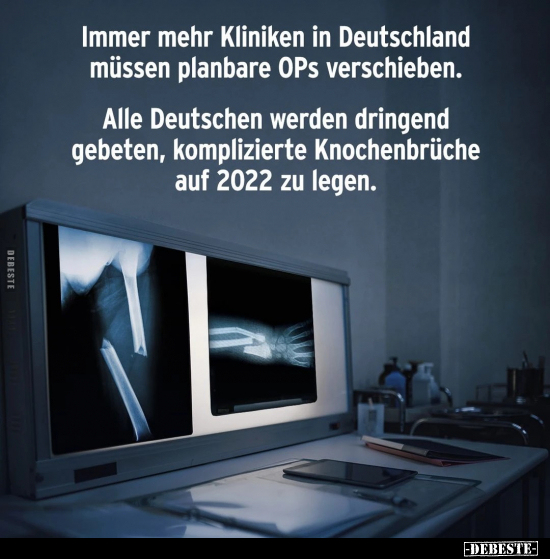 Immer mehr Kliniken in Deutschland müssen planbare OPs.. - Lustige Bilder | DEBESTE.de
