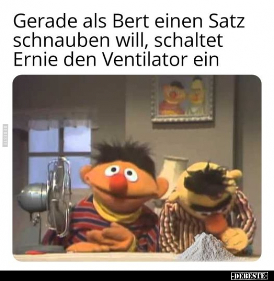 Gerade als Bert einen Satz schnauben will.. - Lustige Bilder | DEBESTE.de