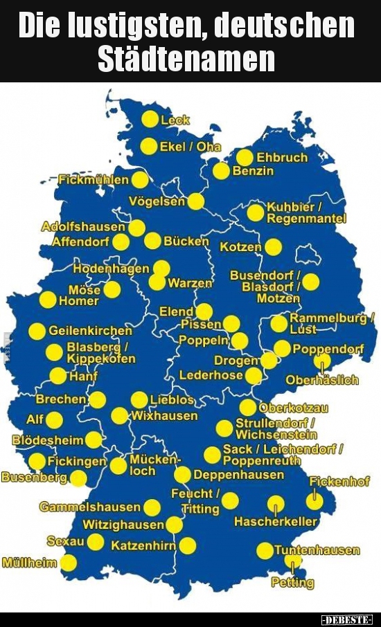 Die lustigsten, deutschen Städtenamen.. - Lustige Bilder | DEBESTE.de