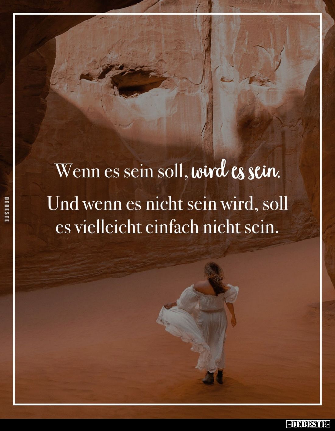 Wenn es sein soll, wird es sein.
Und wenn es nicht sein wird, soll es vielleicht einfach nicht sein