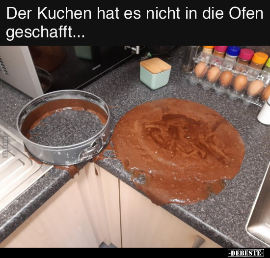 Der Kuchen hat es nicht in die Ofen geschafft... - Lustige Bilder | DEBESTE.de