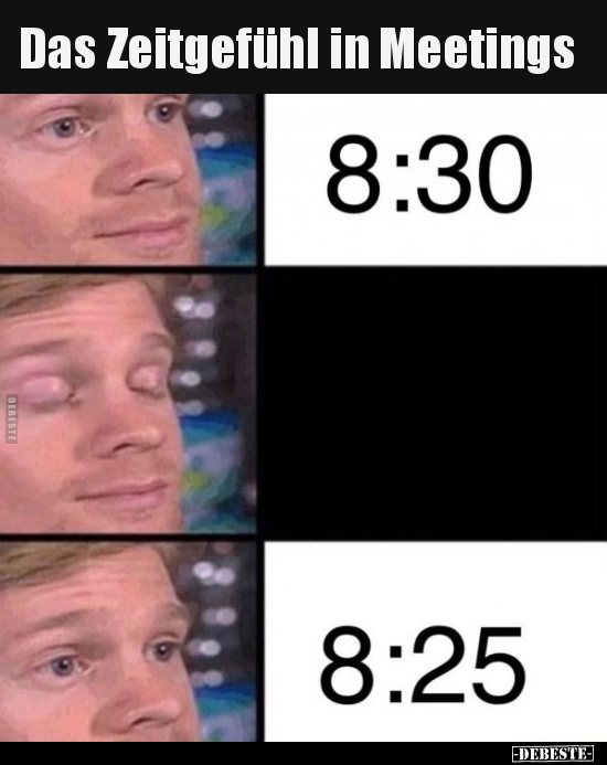 Das Zeitgefühl in Meetings..