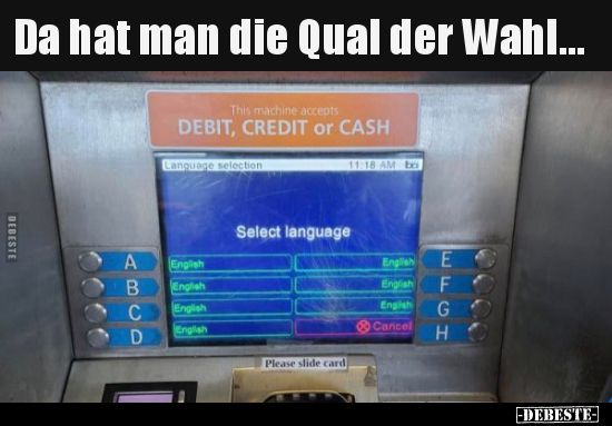 Da hat man die Qual der Wahl...