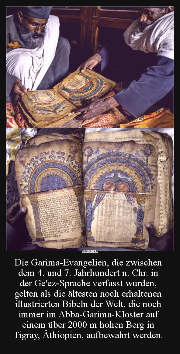 Die Garima-Evangelien, die zwischen dem 4. und...