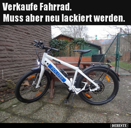 Verkaufe Fahrrad. Muss aber neu lackiert werden... - Lustige Bilder | DEBESTE.de
