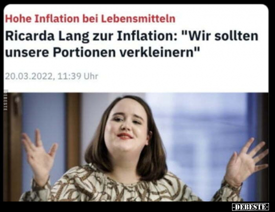 Hohe Inflation bei Lebensmitteln.. - Lustige Bilder | DEBESTE.de