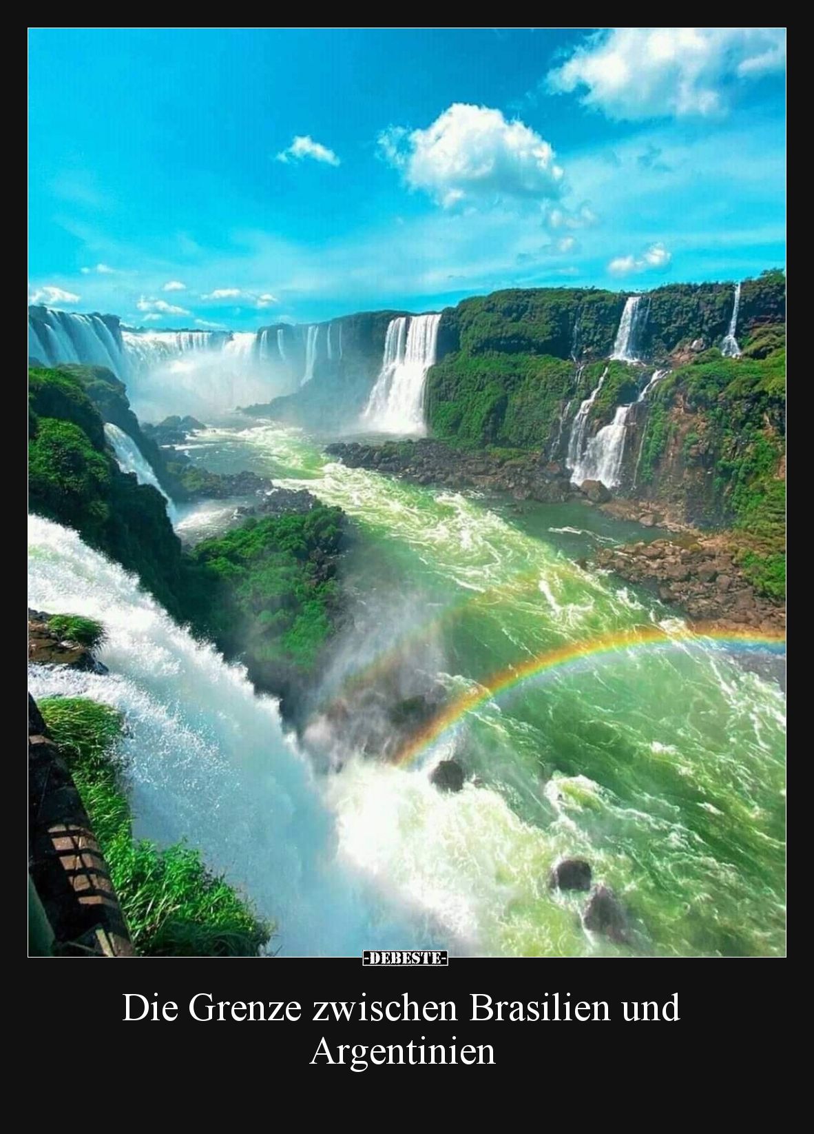 Die Grenze zwischen Brasilien und Argentinien