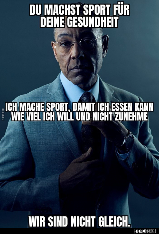 Du machst Sport für deine Gesundheit... - Lustige Bilder | DEBESTE.de