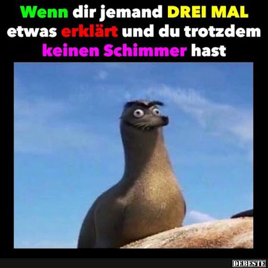 Wenn dir jemand drei mal etwas erklärt und du trotzdem..