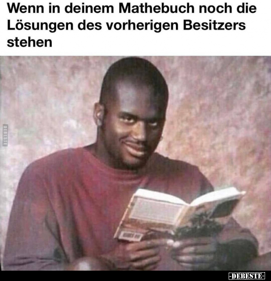 Wenn in deinem Mathebuch noch die Lösungen des vorherigen..