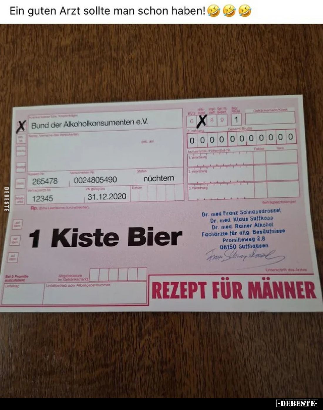 Rezept für Männer..